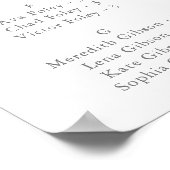 Poster Diagramme alphabétique minimaliste d'eucalyptus (Coin)