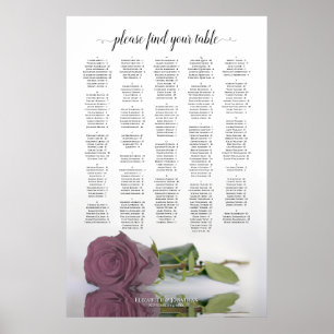 Poster Diagramme alphabétique rose rose rose Dusty