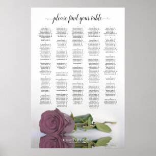 Poster Diagramme alphabétique rose rose rose Dusty