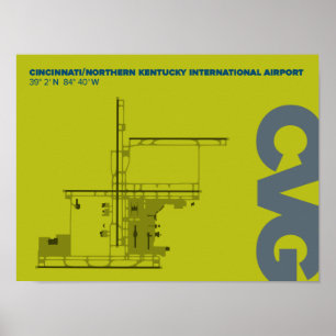 Poster Diagramme Cincinnati/Aéroport du Kentucky Nord (CV