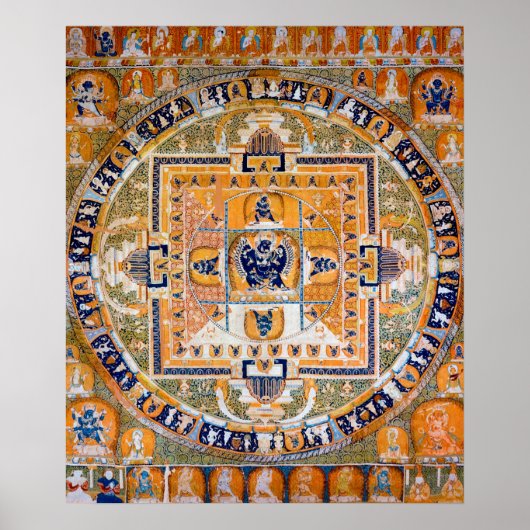 Poster Diagramme cosmique Mandala pour la méditation (Devant)