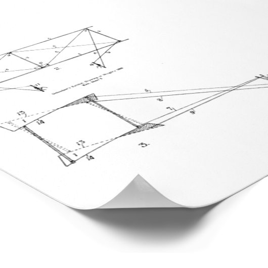 Poster Diagramme de cerf-volant - Cerf-volant (Wright), 1 (Coin)