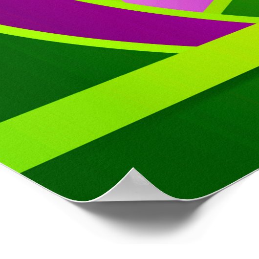 Poster "Diagramme de circuit" imprimé art numérique, vert (Coin)