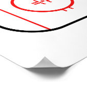 Poster Diagramme de la patinoire Hockey Jeu Compagnon (Coin)