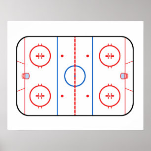 Poster Diagramme de la patinoire Hockey Jeu Compagnon