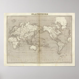Poster Diagramme de Planisphere de système solaire
