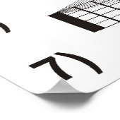 Poster Diagramme de réglage de guitare par furet (Coin)