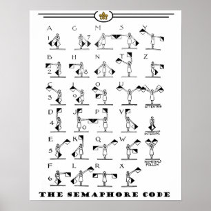Poster Diagramme de sémaphore de filles scout