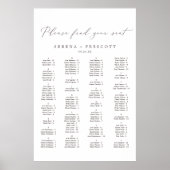 Poster Diagramme de siège alphabétique de type Baupe (Devant)