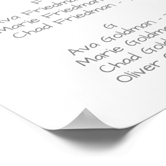 Poster Diagramme de siège alphabétique en argent à branch (Coin)