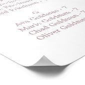 Poster Diagramme de siège Alphabétique Rose Or (Coin)