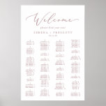 Poster Diagramme de siège Alphabétique Rose Or<br><div class="desc">Cette délicate affiche alphabétique en or rose est parfaite pour un mariage moderne. Ce panneau peut être utilisé pour organiser vos invités par ordre alphabétique ou par numéro de table en changeant le nom des en-têtes. Le design minimaliste romantique présente une belle et élégante typographie rose vif et poussiéreuse rose...</div>