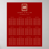 Poster Diagramme de siège Mariage chinois double Xi recta (Devant)