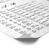 Poster Diagramme de siège pourpre Damas Alphabétique (Coin)