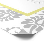 Poster Diagramme de sièges gris et iris jaune alphabétiqu (Coin)