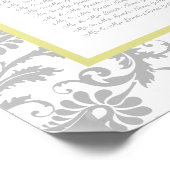 Poster Diagramme de sièges gris et iris jaune alphabétiqu (Coin)