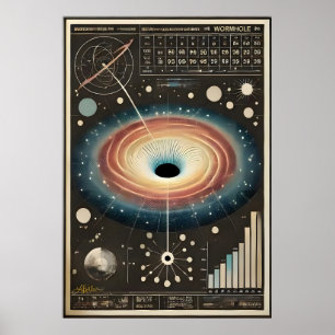 Poster Diagramme de trou de ver de l'ère spatiale