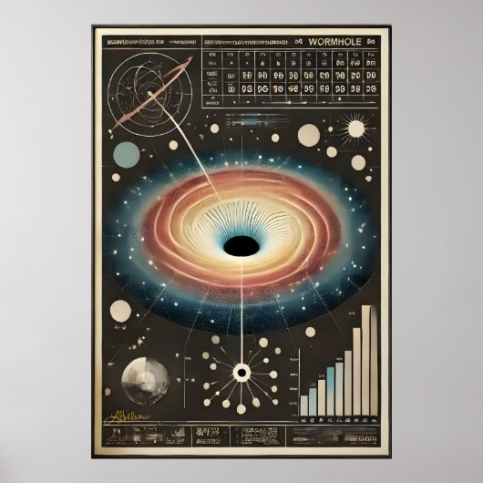 Poster Diagramme de trou de ver de l'ère spatiale (Devant)