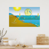 Poster Diagramme du processus d'eutrophisation de l'eau (Cuisine)