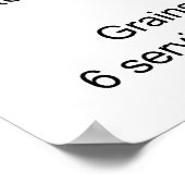 Poster Diagramme d'un régime végétal Pyramide alimentaire (Coin)