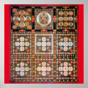 Poster Diagramme Mandala Cosmique pour la Méditation