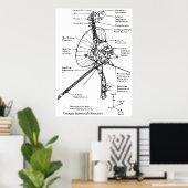 Poster Diagramme structurel de la sonde spatiale Voyager (Bureau à domicile)