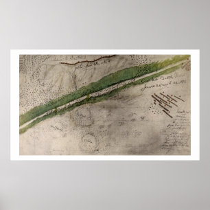 Poster Diagramme topographique du champ de bataille du