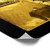 Poster DIALECTIQUE, noir, jaune or (Coin)