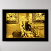 Poster DIALECTIQUE, noir, jaune or (Devant)