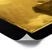 Poster DIALECTIQUE ,noir,jaune or (Coin)