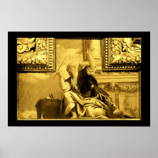 Poster DIALECTIQUE ,noir,jaune or (Devant)