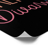 Poster Dialyse Diva Technicien Infirmière Patient Cute Re (Coin)