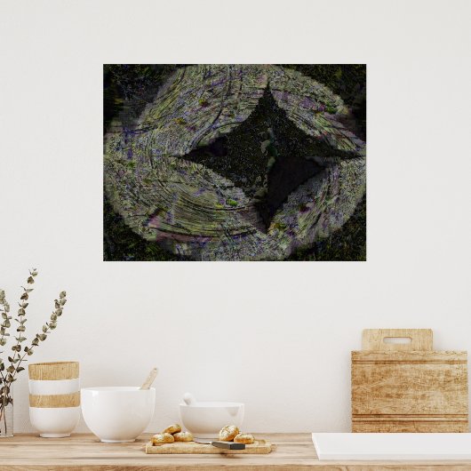 Poster Diamant, abstrait numérique (Cuisine)