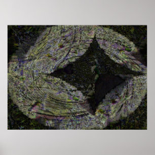 Poster Diamant, abstrait numérique