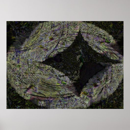 Poster Diamant, abstrait numérique (Devant)