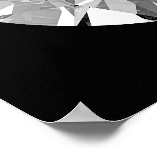 Poster Diamant blanc brillant - (Coin)