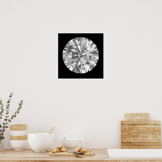 Poster Diamant blanc brillant - (Cuisine)