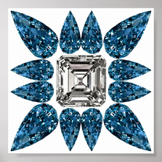 Poster Diamant bleu (Devant)