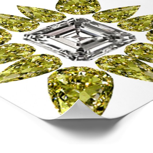 Poster Diamant de poire jaune (Coin)