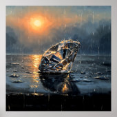 Poster Diamant humide - Style impressionniste Art mélanco (Devant)