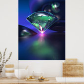 Poster Diamant sur violet (Cuisine)