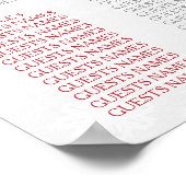 Poster Diamante Flocon de neige et Ruban rouge Mariage d' (Coin)