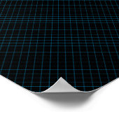 Poster diamants cyan sans soudure (Coin)