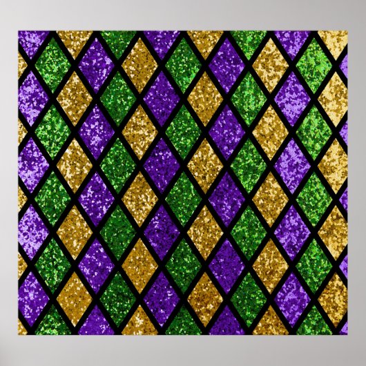 Poster Diamants de paillettes scintillants, arrière - pla (Devant)