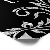 Poster Diamants de Parties scintillant d'argent Bienvenue (Coin)