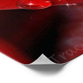 Poster Diamants de rose rouge (Coin)