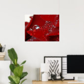 Poster Diamants de rose rouge (Bureau à domicile)