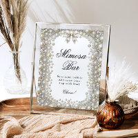 Diamants et perles Douche nuptiale Mimosa Bar
