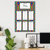 Poster Diamètre de siège de teinture psychédélique (Bureau à domicile)