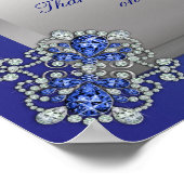 Poster Diamètre élégant Sapphire Mariage de siège graphiq (Coin)
